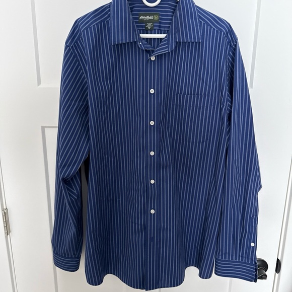 Eddie Bauer Other - Eddie Bauer Men's Navy Pinstripe Dress Shirt